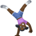 🤸🏿‍♀️ woman cartwheeling: dark skin tone display on Facebook